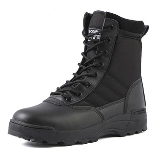 Bottes noires militaires tactiques pour homme