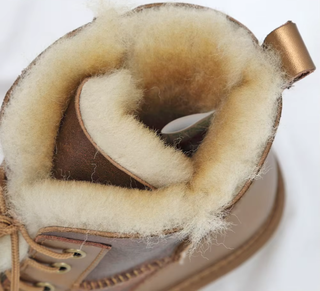 Botine de zăpadă din piele adevărată cu blană impermeabilă