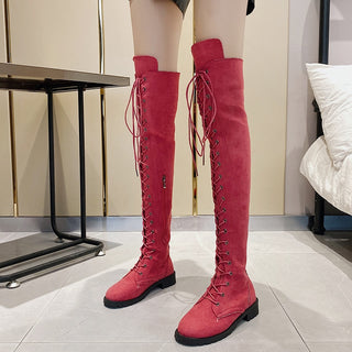 Botas altas con cordones