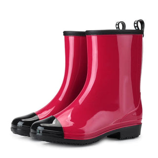 Botas de lluvia de caucho impermeables para mujer