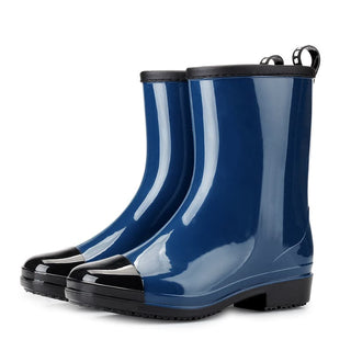 Botas de lluvia de caucho impermeables para mujer