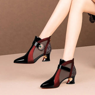 Elegante Sommer-Ankle-Boots mit Absatz