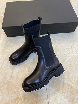 Mid-calf English style boots for women