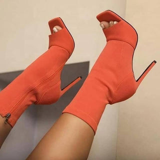 Sexy high-heeled sock boots