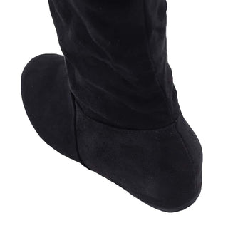 Botas planas con caña enrollable