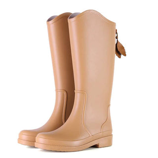 Stivali in gomma semplice con piume