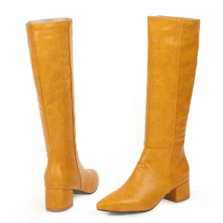 Bredt skæl-effekt støvler til kvinder