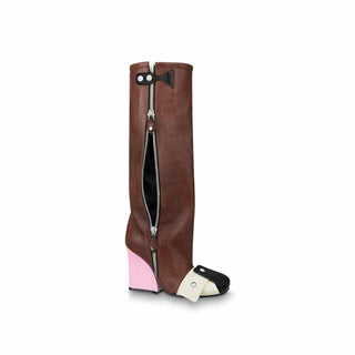 Women's leather wedge heel boots with square toe