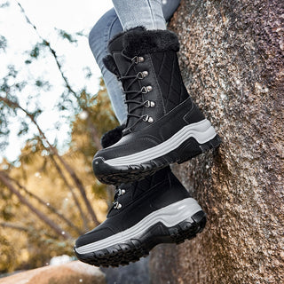 Thick fur snow boots for women