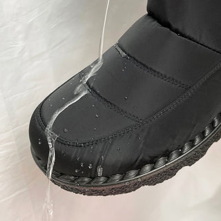 Waterproof snow boots with faux fur