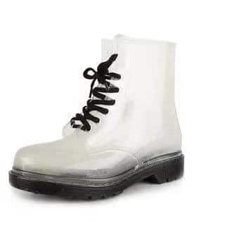 Stivali da pioggia con plateau alla moda da donna