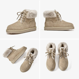 Botas bajas forradas con cordones