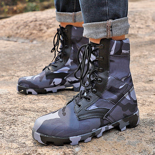 Vízálló katonai csizma terepmintás