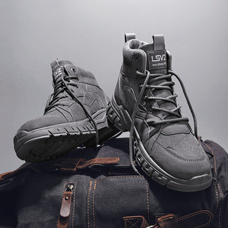 Bottes plates de sécurité durables grises