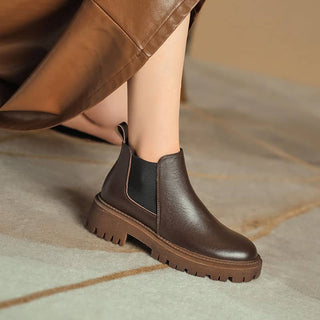 Stivaletti bassi da donna in ecopelle e pelliccia