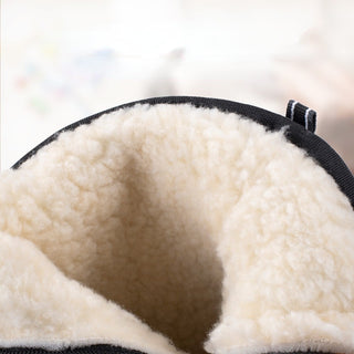 Bottes homme antidérapantes pour hiver en peluche noir