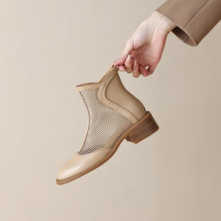 Flat mesh women's boots