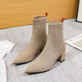 Dameslaarzen met hak, halfhoge hak en blokhak