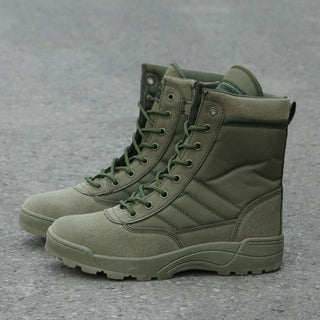 Bottes vertes militaires tactiques pour homme