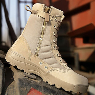 Bottes marrons militaires tactiques pour homme