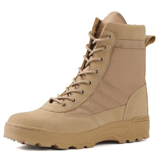 Bottes marrons militaires tactiques pour homme