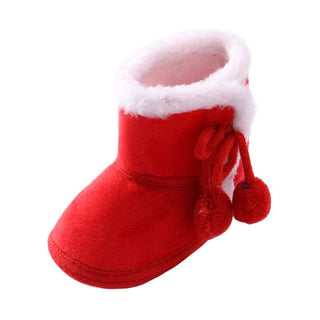 Botas pantuflas rojas de Navidad