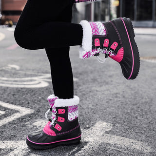 Bota de nieve de piel para niños