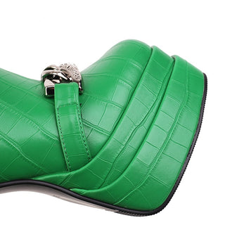 Stivali con tacco firmati verdi