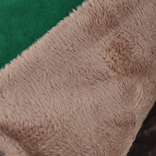 Grønne høye støvler i semsket skinn med stor glidelås