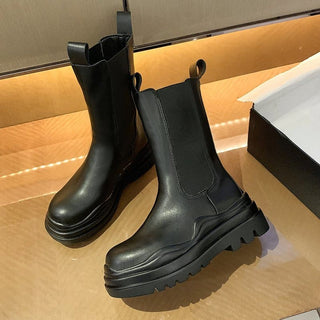 Botas chunky con suela gruesa y elástica para mujer