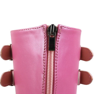 Botas góticas rosas con suela compensada