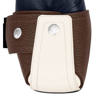 Women's leather wedge heel boots with square toe