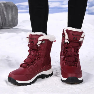 Botte de neige femme chaude confort polaire hiver