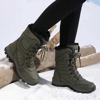Botte de neige femme imperméable chaude et confortable