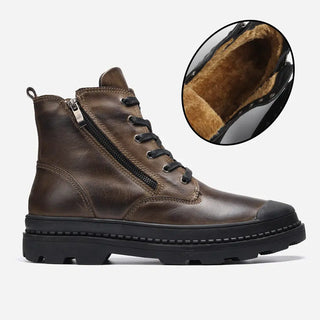 Herrenstiefel aus echtem Leder retro handgefertigt