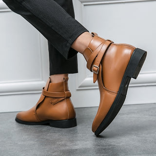 Bottes hommes élégantes avec sangle à boucle