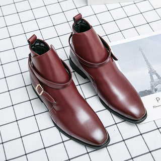 Bottes hommes élégantes avec sangle à boucle