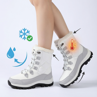 Bottes imperméables et chaudes - icônes caractéristiques