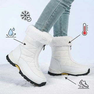 Bottes imperméables et chaudes - icônes caractéristiques