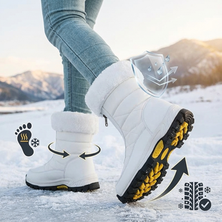 Bottes antidérapantes et durables - icônes caractéristiques