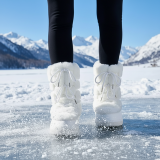 Bottes antidérapantes et durables - icônes caractéristiques