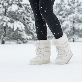 Botte de neige femme fourrure épaisse imperméable