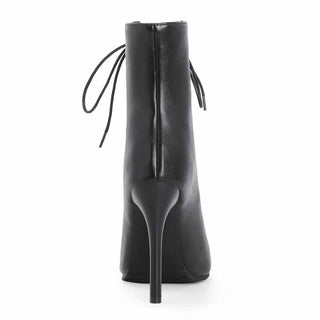 Sandales bottes d'été noire à talons hauts et lacets pour femme